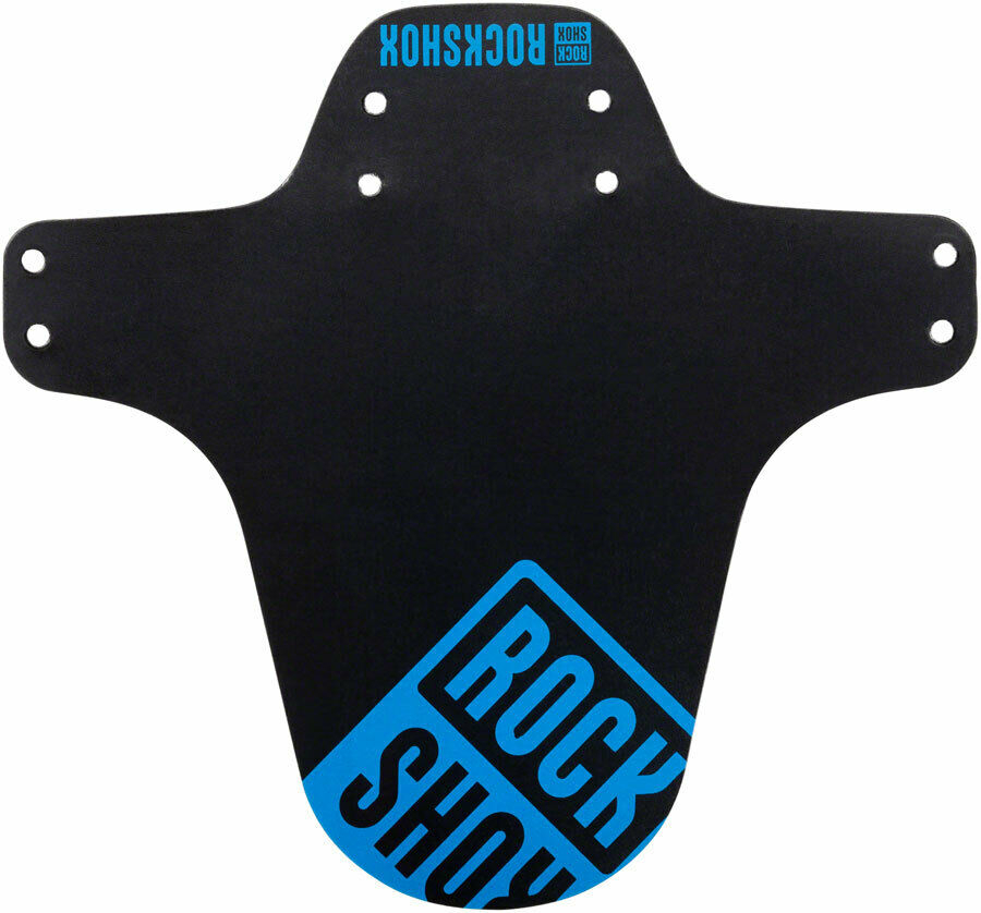 【Rick】計6ml Aparatoare Noroi Rockshox Mtb Logo Albastru Lucios - Fata, Negru