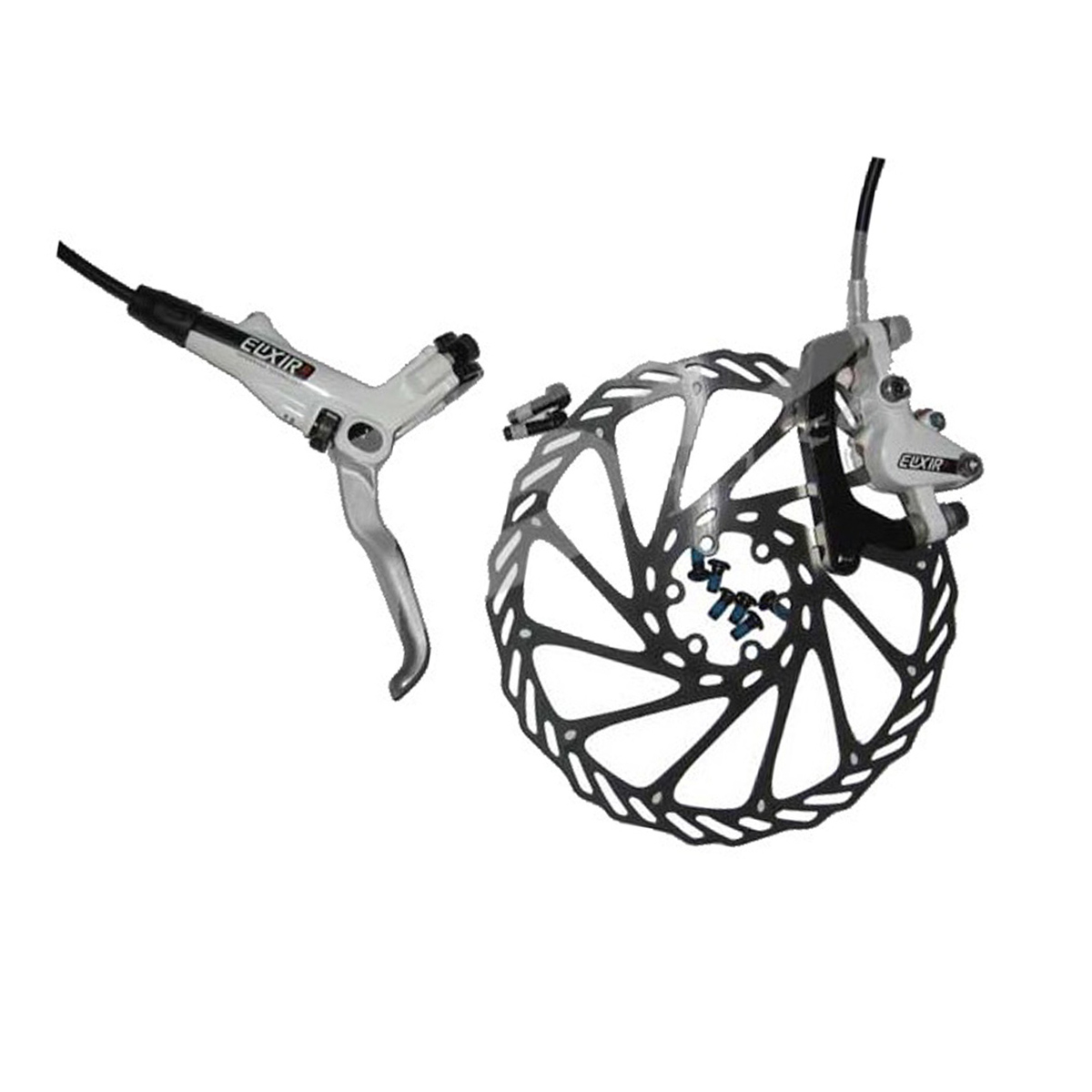 Frana Disc Hidraulica Avid Elixir 5 - Disc IS6 G3-160, Fata, Alb