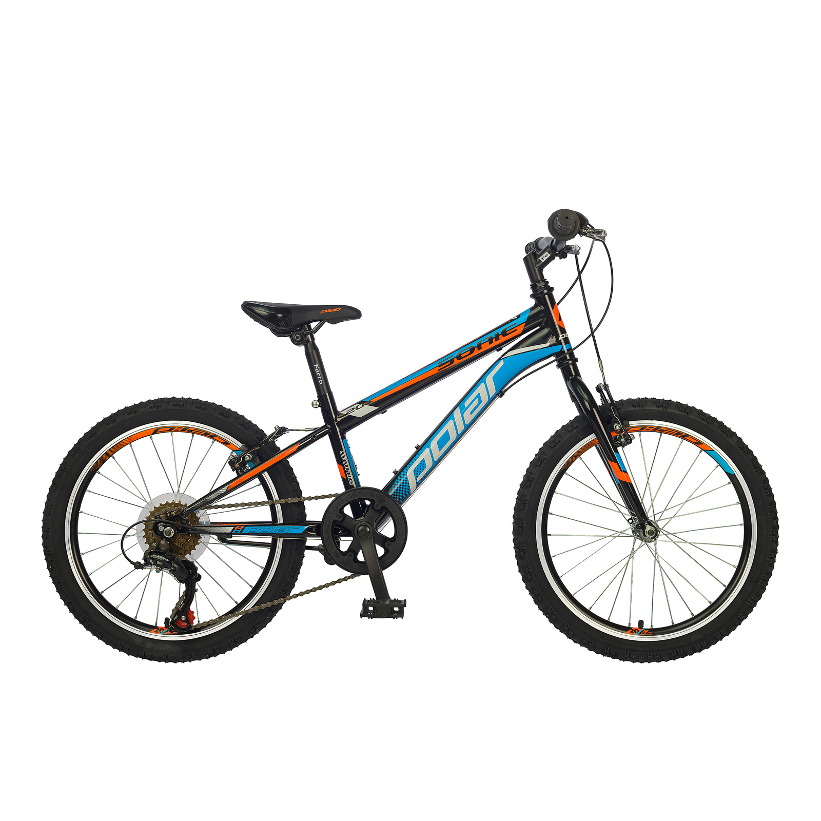 Sonic Design SonicPLUSA20 SP-A20M アルベル20 Bicicleta Copii Polar Sonic V-Brake - 20 Inch, Negru-Albastru