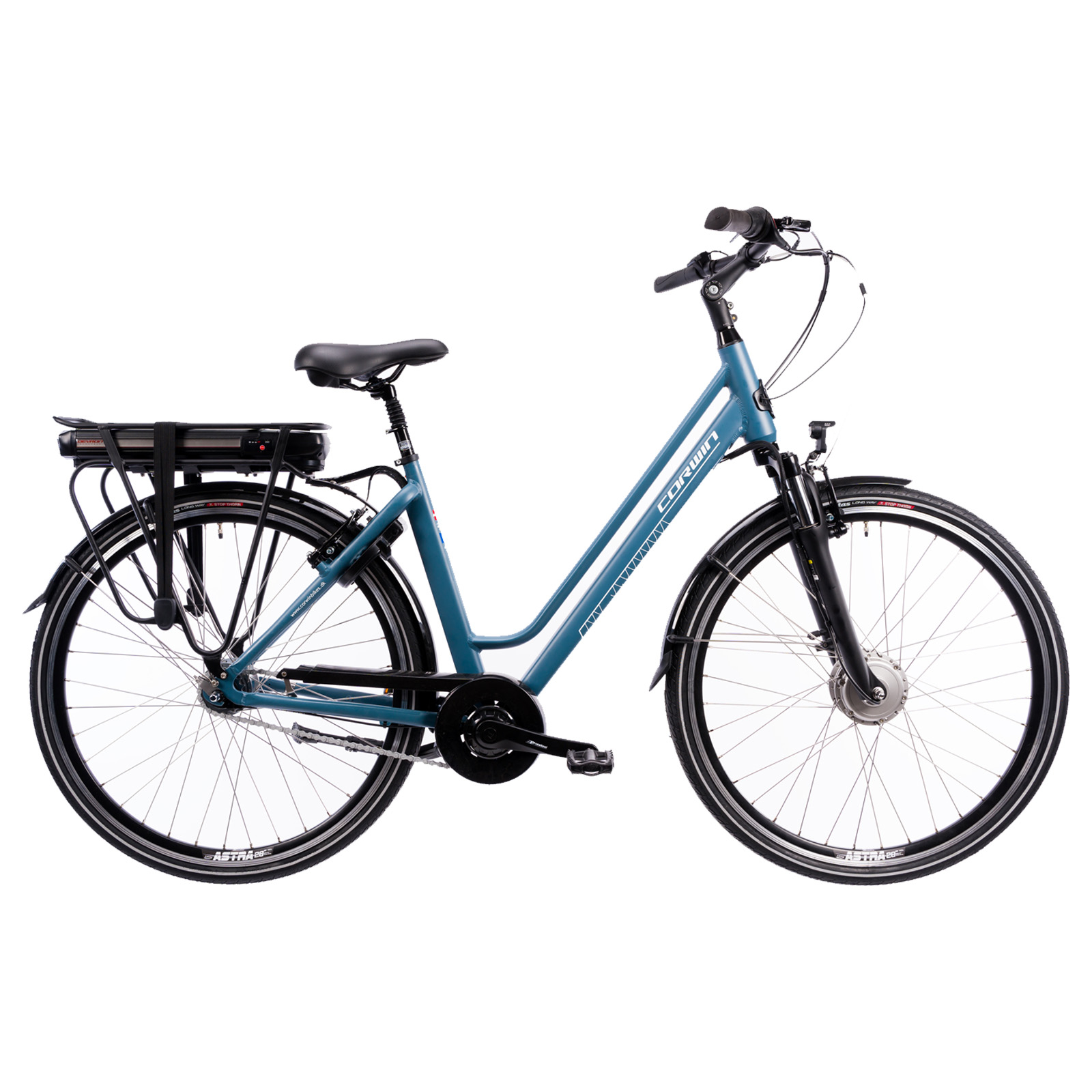 Bicicleta Electrica Corwin 28322 - 28 Inch, 530 mm, Albastru