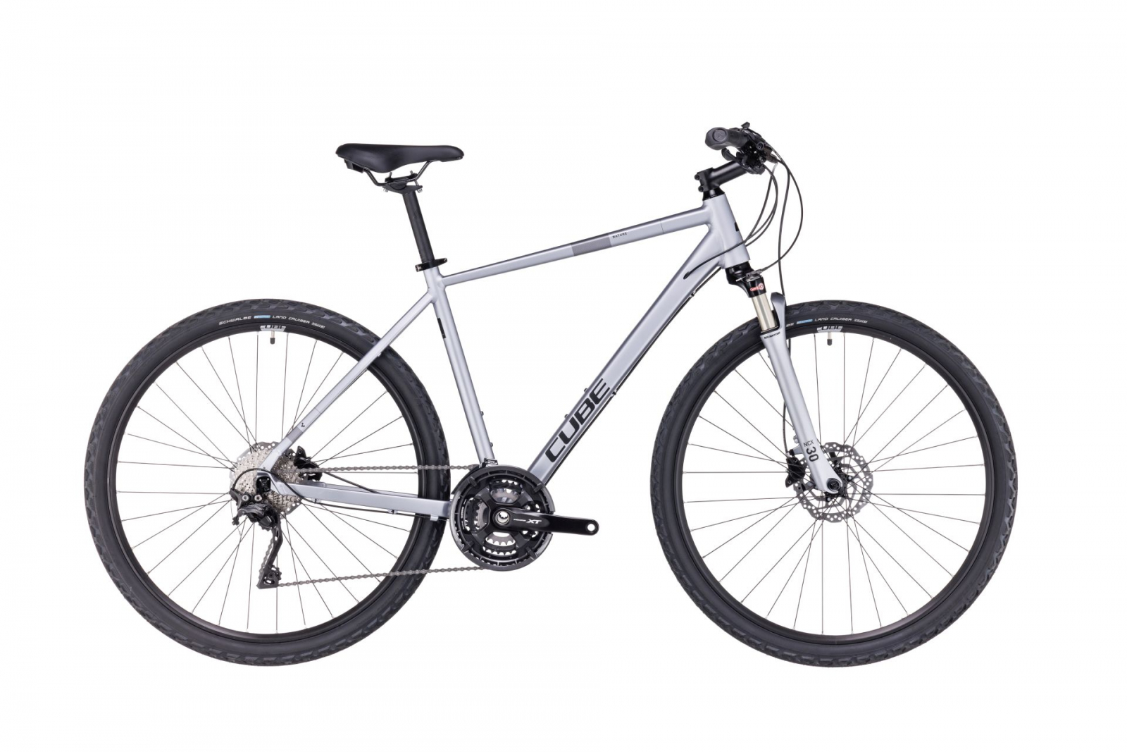 BICICLETA CUBE NATURE EXC Polarsilver Black 2023 M (54 cm)