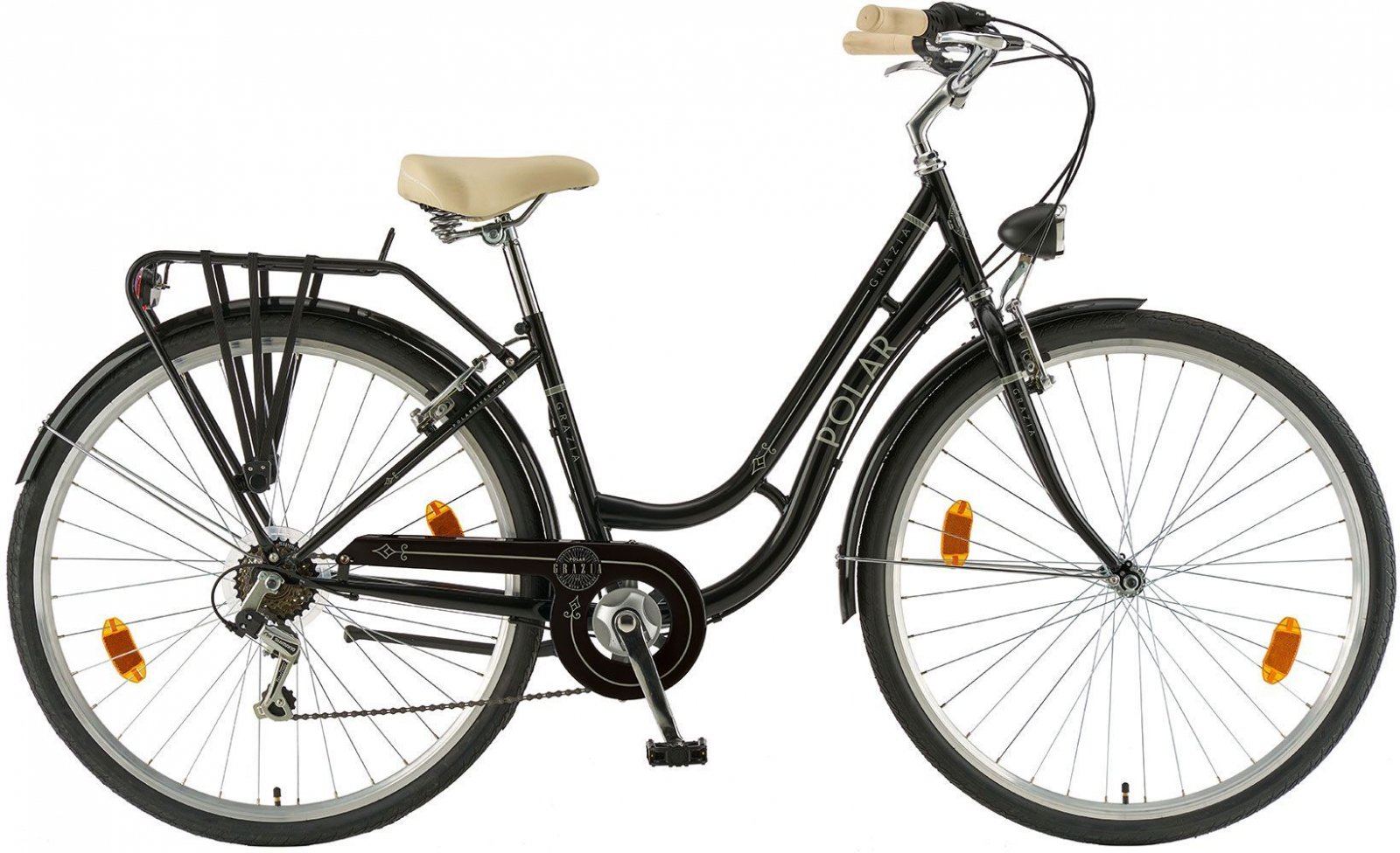 Bicicleta Oras Polar Grazia Retro 6s 2023 - 28 inch, L, Negru