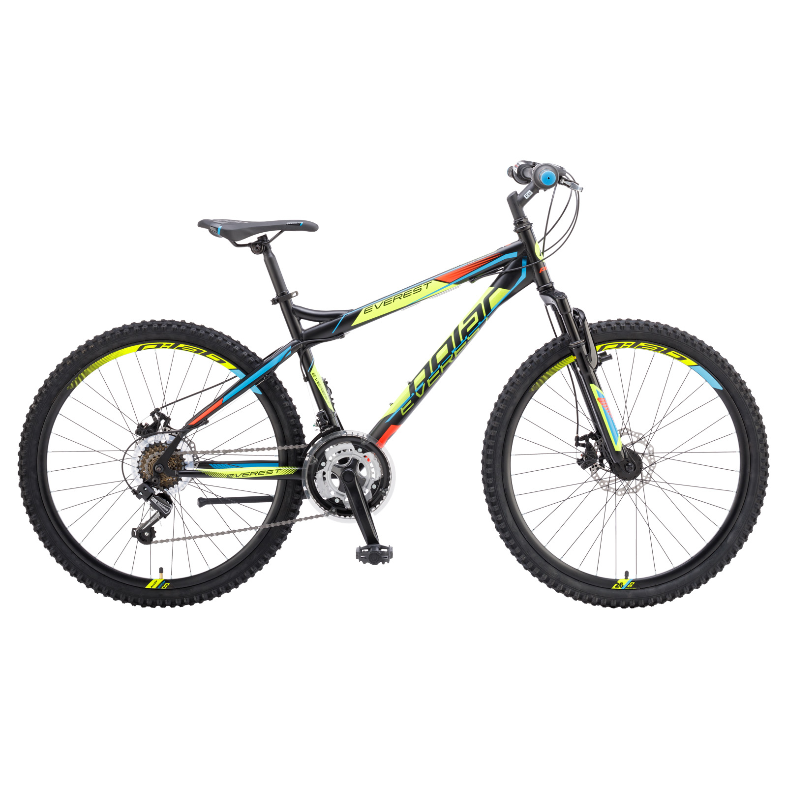 Bicicleta Mtb Polar Everest Fs Disk - 26 Inch, Negru-Verde