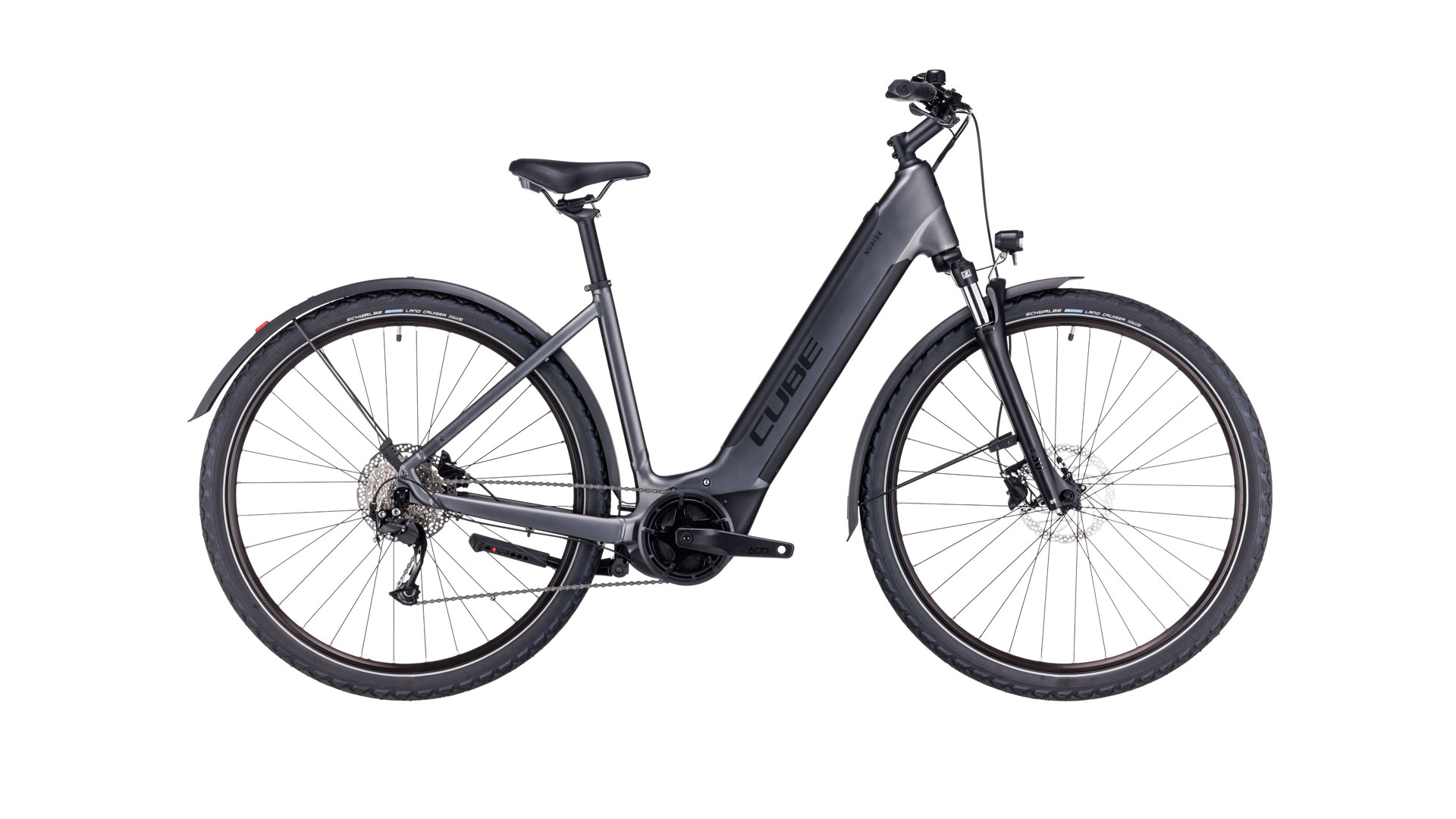 BICICLETA ELECTRICA E-BIKE CUBE NURIDE HYBRID PERFORMANCE 500 ALLROAD EASY ENTRY Graphite Black 2023 XS (46 cm)