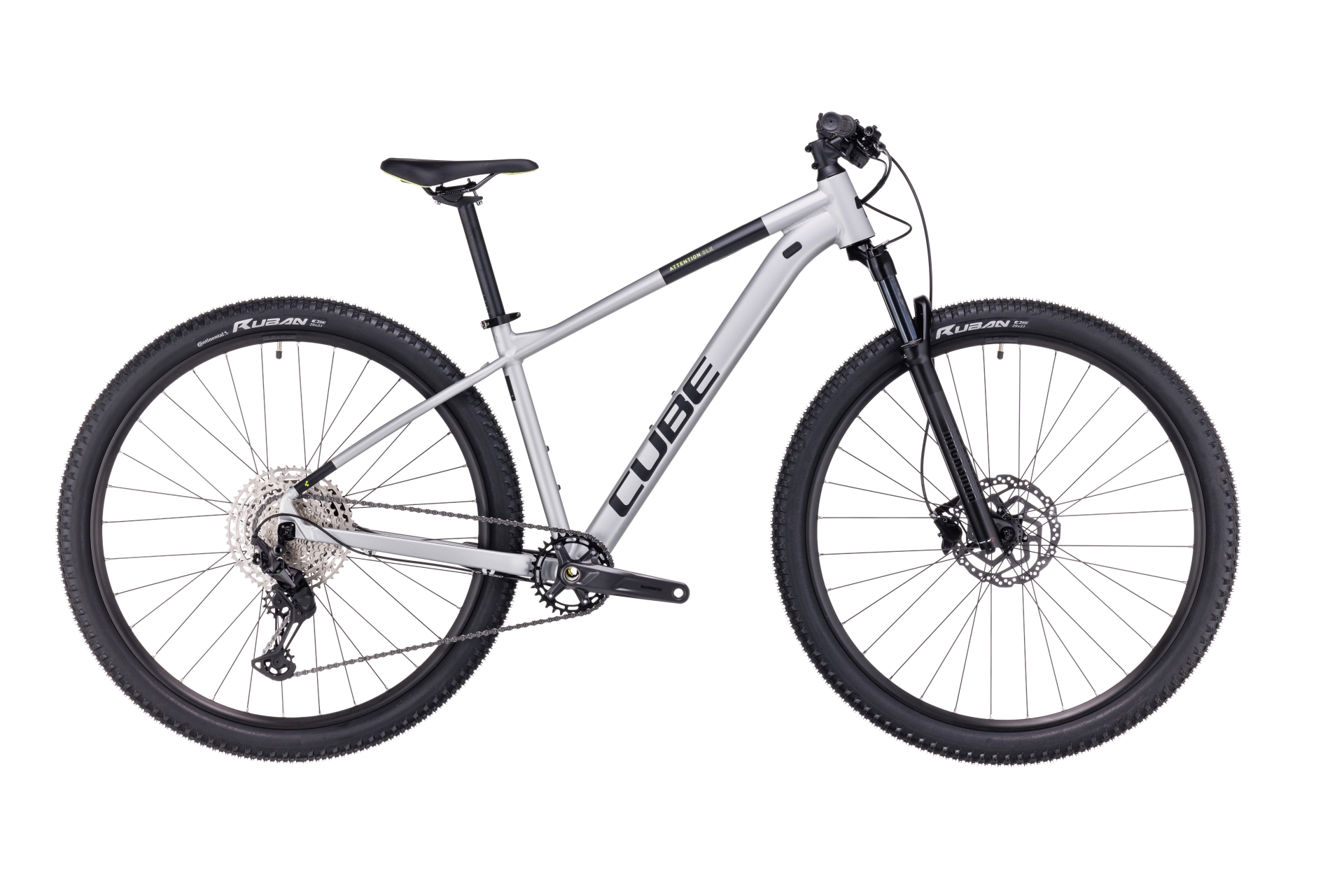 BICICLETA CUBE ATTENTION SLX Silvergrey Lime 2023 cadru XXL (24) - roti 29