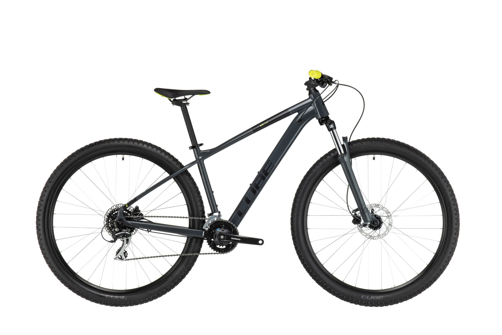 BICICLETA CUBE AIM PRO Grey Flashyellow 2023 cadru XXL (24) - roti 29