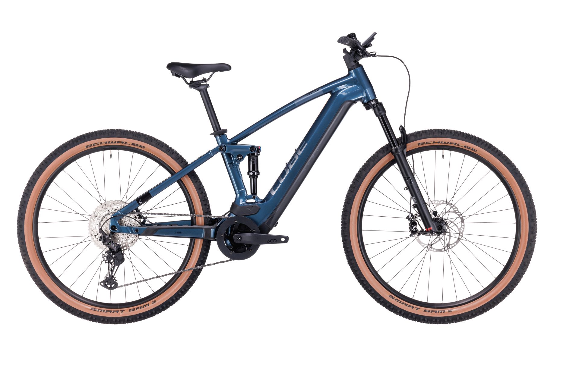 BICICLETA ELECTRICA E-BIKE CUBE STEREO HYBRID 120 RACE 625 Petrolblue Chrome 2023 cadru L (20) - roti 29