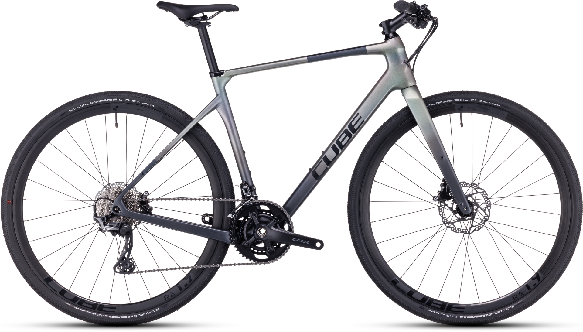 BICICLETA CUBE NULANE C:62 SLT PRIZMSILVER BLACK 2023 M (56 cm)