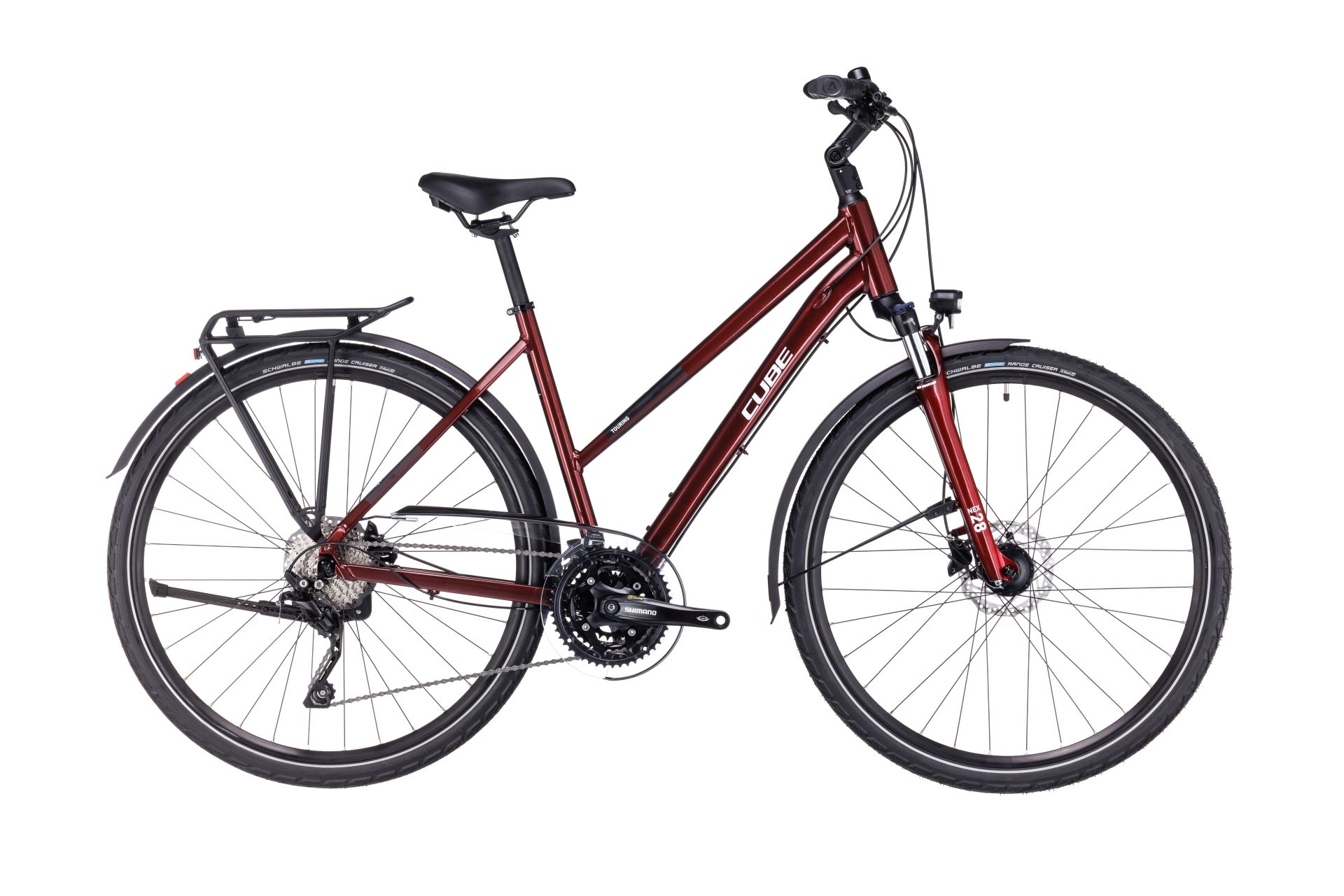 BICICLETA CUBE TOURING EXC TRAPEZE Red White 2023 XS (46 cm)