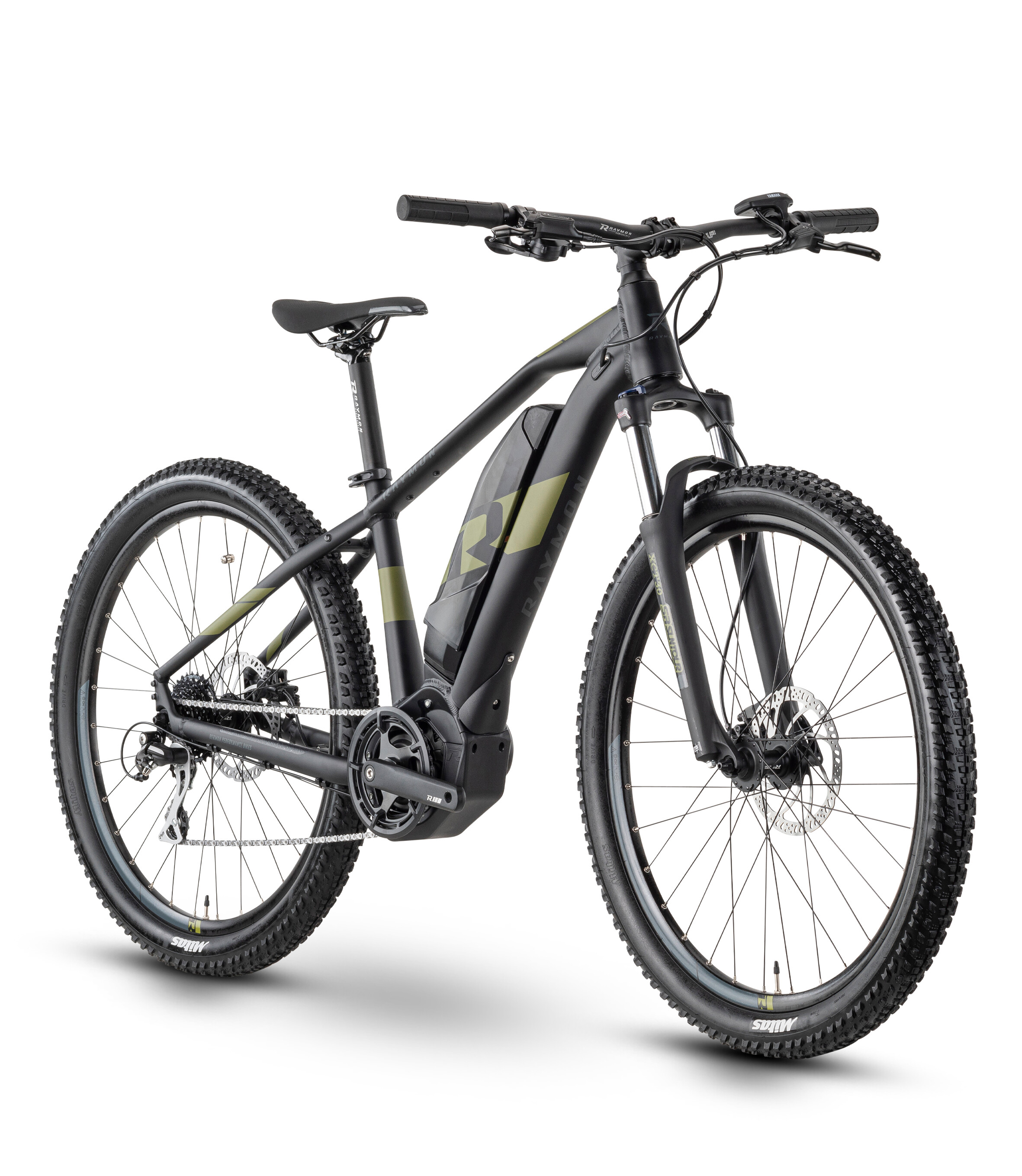 Bicicleta Electrica Raymon HardRay E 2.0 - 27.5 Inch, S, Negru-Verde