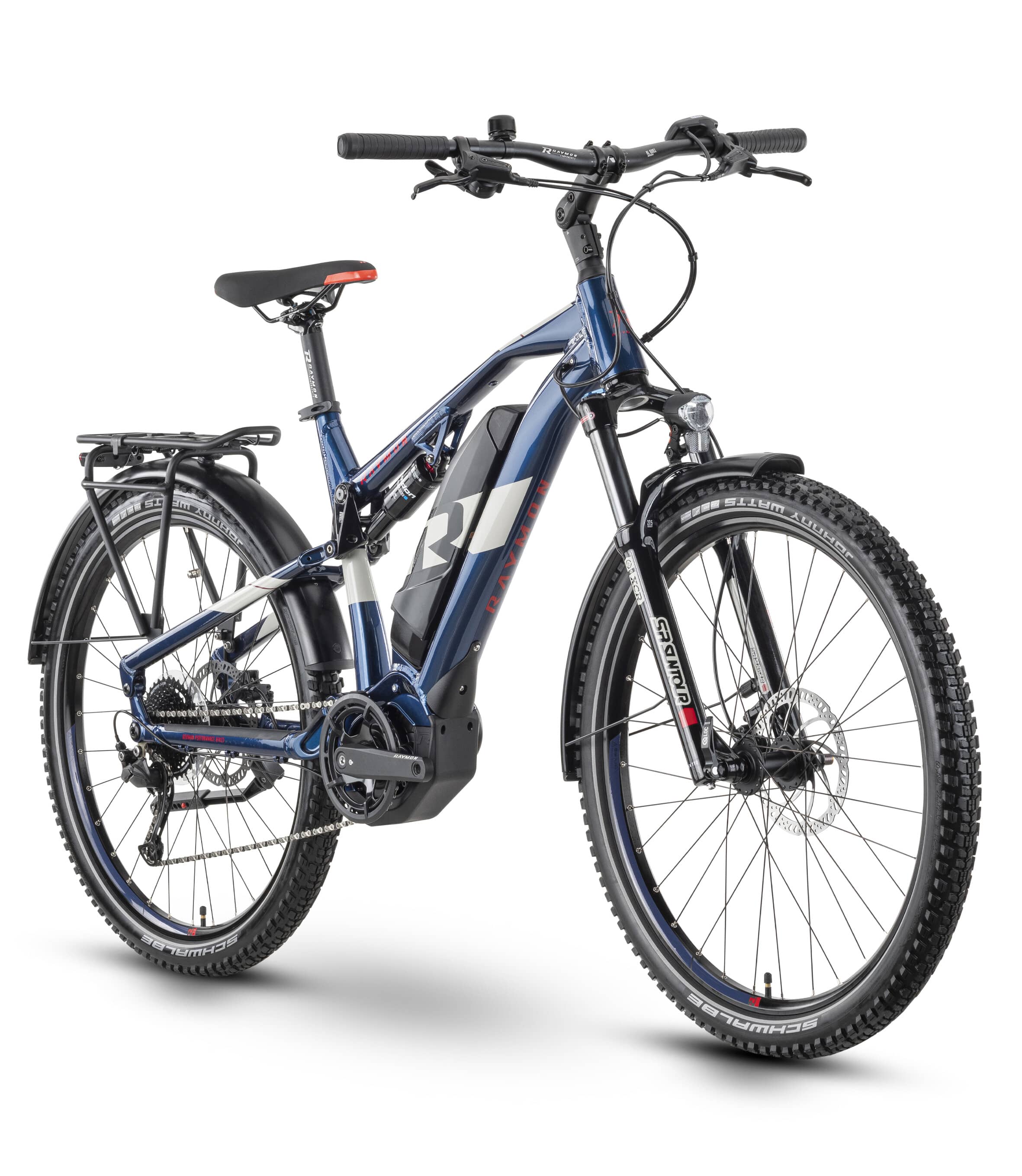 Bicicleta Electrica Oras Raymon CrossRay FS E 4.0 - 27.5 Inch, L, Albastru