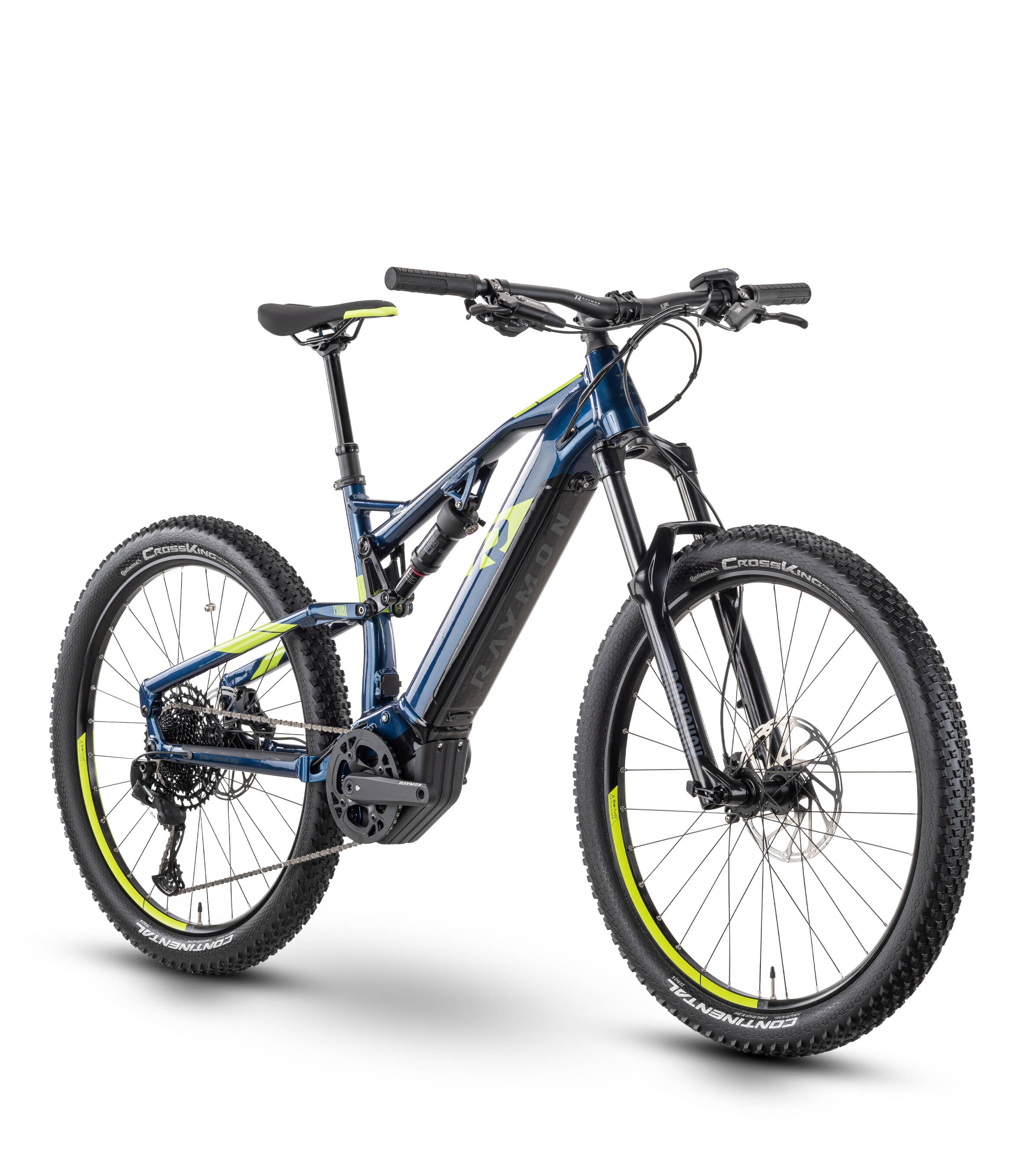 Bicicleta Electrica Full Suspension Raymon FullRay 130E 6.0 - 27.5 Inch, S, Albastru