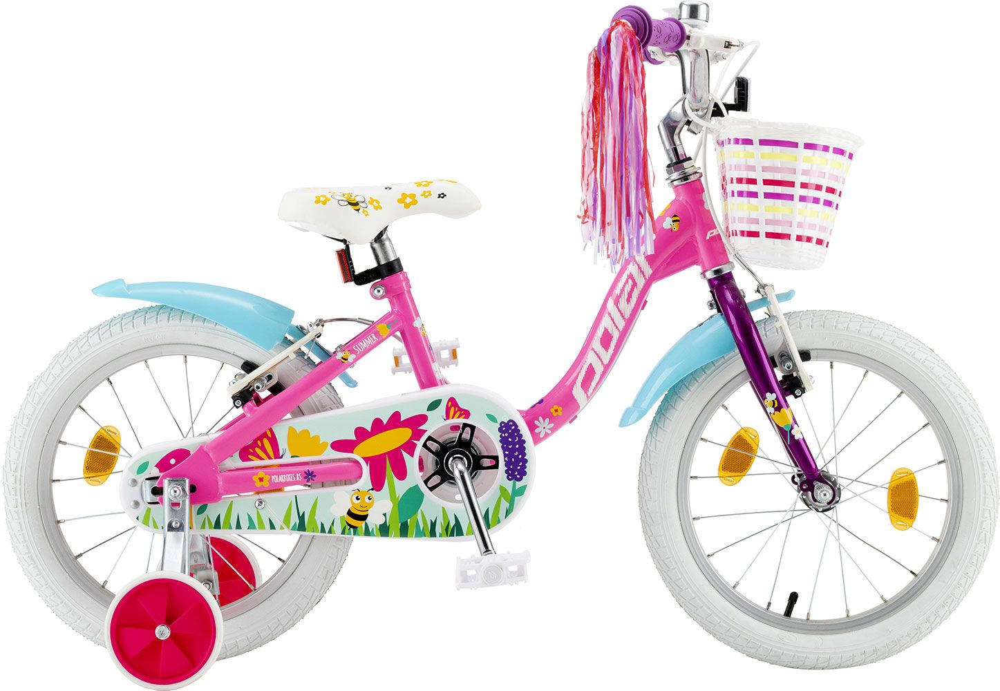 Bicicleta Copii Polar 2024 Summer - 16 Inch, Roz-Albastru