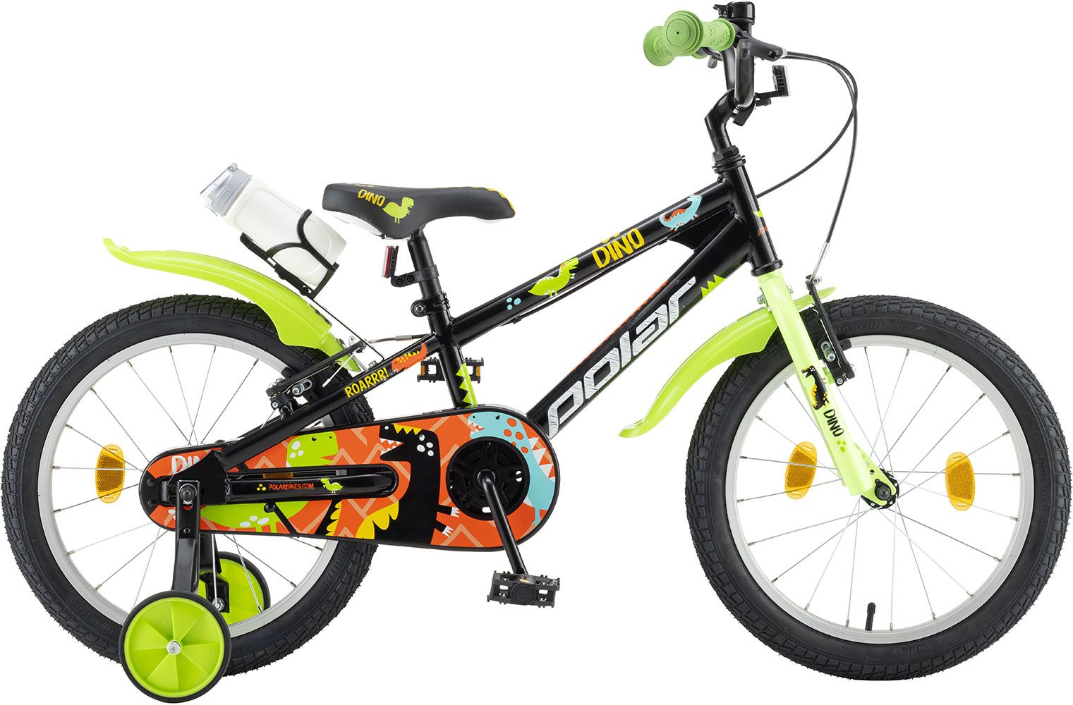 Bicicleta Copii Polar 2024 Dino - 18 Inch, Negru