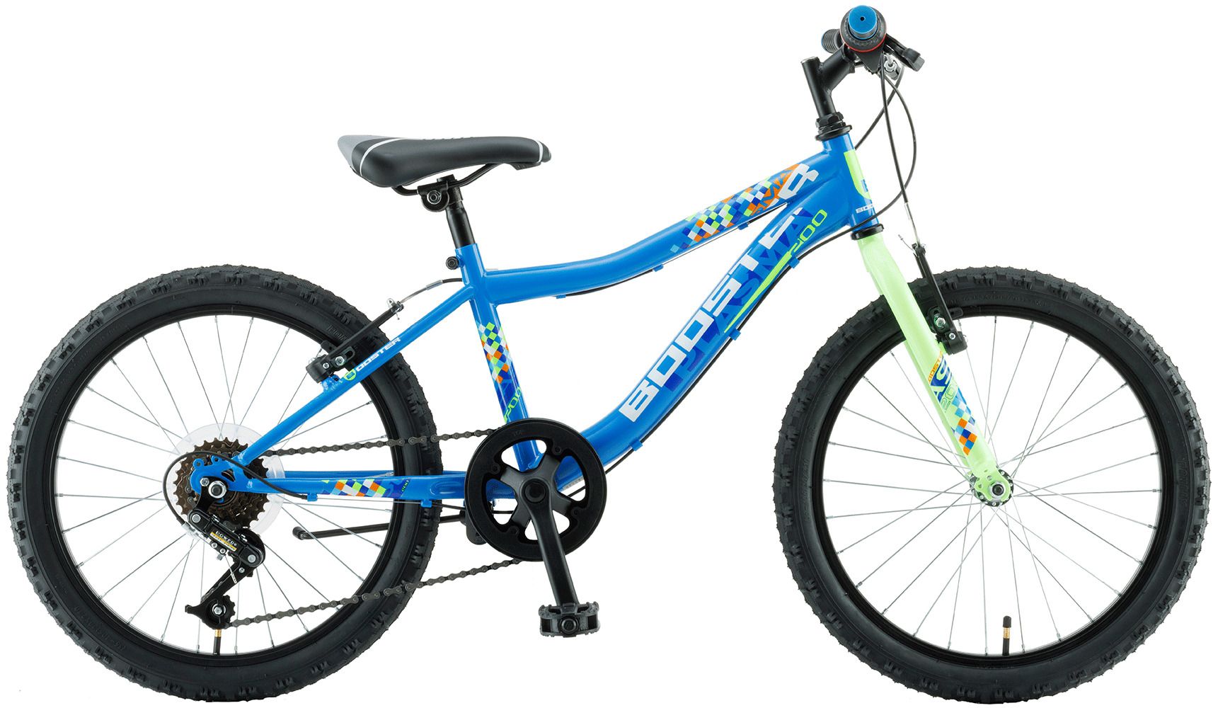 Bicicleta Copii Booster Plasma - 20 Inch, Albastru-Verde