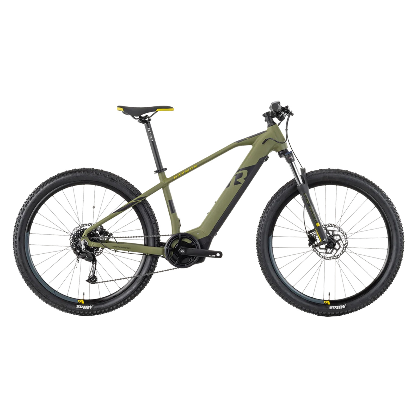 Bicicleta Electrica Raymon HardRay E 4.0 - 27.5 Inch, L, Verde