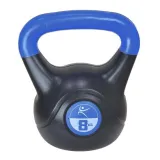 Kettlebell Vinil - 8 Kg, Negru-Albastru