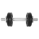 Gantera - 8 Kg, Set 4 Discuri, Negru-Argintiu