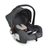Cos auto tip scoica pentru bebelusi, Cangaroo Trio, 40-86 cm, 0-1,5 ani, siguranta si confort in masina, Gri/Bej