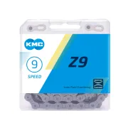 Lant Bicicleta KMC Z9, 9 Viteze, 1/2 x 11/128 Inch, Gri