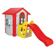 Casuta de joaca cu tobogan, Pilsan - HAPPY HOUSE WITH SLIDE