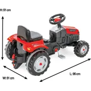 Tractor Copii Pilsan 07314 Cu Pedale - Rosu