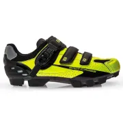 Pantofi Ciclism Brn Cross Fl Mtb - 42, Negru-Verde Fluorescent
