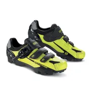 Pantofi Ciclism Brn Cross Fl Mtb - 42, Negru-Verde Fluorescent