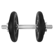 Gantera - 14 Kg, Set 4 Discuri, Negru-Argintiu