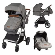 Carucior Transformabil 3 In 1 Coccolle Acero - Gri