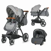 Carucior Transformabil 3 In 1 Coccolle Ambra - Gri