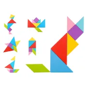 Puzzle copii, forme geometrice Tangram Tooky Toy