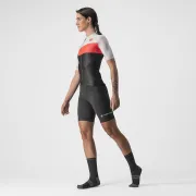 Tricou cu maneca scurta Castelli Aero PRO W, de dama, Alb/Corai/Negru, L