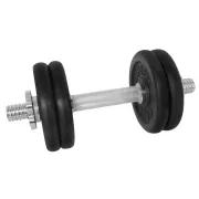 Gantera - 15 Kg, Set 4 Discuri, Negru-Argintiu