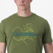 Tricou casual Castelli Finale Tee Verde L