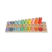 Joc Educativ Din Lemn Moni 2052 - 89 Pcs, 3 Ani+, Multicolor