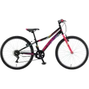 Bicicleta Copii Booster 2023 Turbo - 24 Inch, Negru-Roz