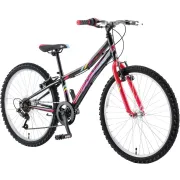 Bicicleta Copii Booster 2023 Turbo - 24 Inch, Negru-Roz