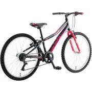Bicicleta Copii Booster 2023 Turbo - 24 Inch, Negru-Roz