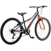 Bicicleta Copii Booster 2023 Turbo - 24 Inch, Negru-Portocaliu