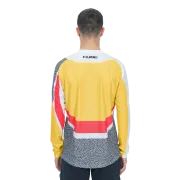 TRICOU CICLISM CUBE VERTEX ROUND NECK JERSEY L/S YELLOW PINK M