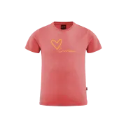 TRICOU CUBE ORGANIC T-SHIRT ROOKIE BICYCLE LOVE CORAL M (122/128)