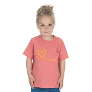 TRICOU CUBE ORGANIC T-SHIRT ROOKIE BICYCLE LOVE CORAL S (110/116)