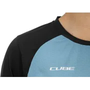 TRICOU CUBE ATX WS ROUND NECK  L/S BLACK/BLUE S