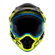 Casca Force Tiger Downhill negru/fluo/albastru L-XL (59-61 cm)