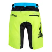 Pantaloni scurti Force MTB-11 bazon detasabil Galben Fluo/Bleu/Negru XS