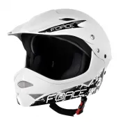 Casca Force Downhill Junior Alb lucios S-M (54-58 cm)