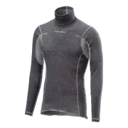 Bluza de corp cu guler Castelli Flanders Neck Warm, Gri, XS