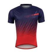 Tricou maneca scurta Force MTB Angle, albastru/rosu, XXXL