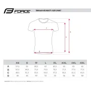 Tricou maneca scurta Force MTB Angle, albastru/rosu, XXXL